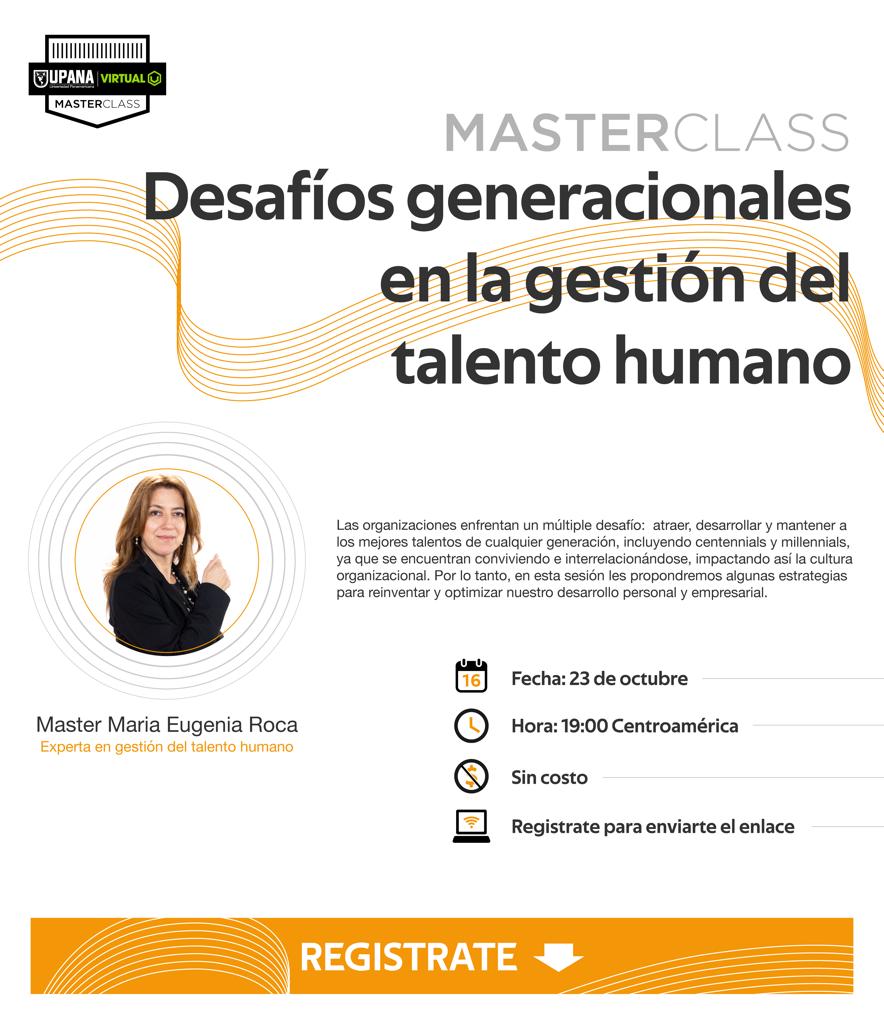 MASTERCLASS DESAFIOS GENERACIONALES EN LA GESTIÓN DEL TALENTO HUMANO